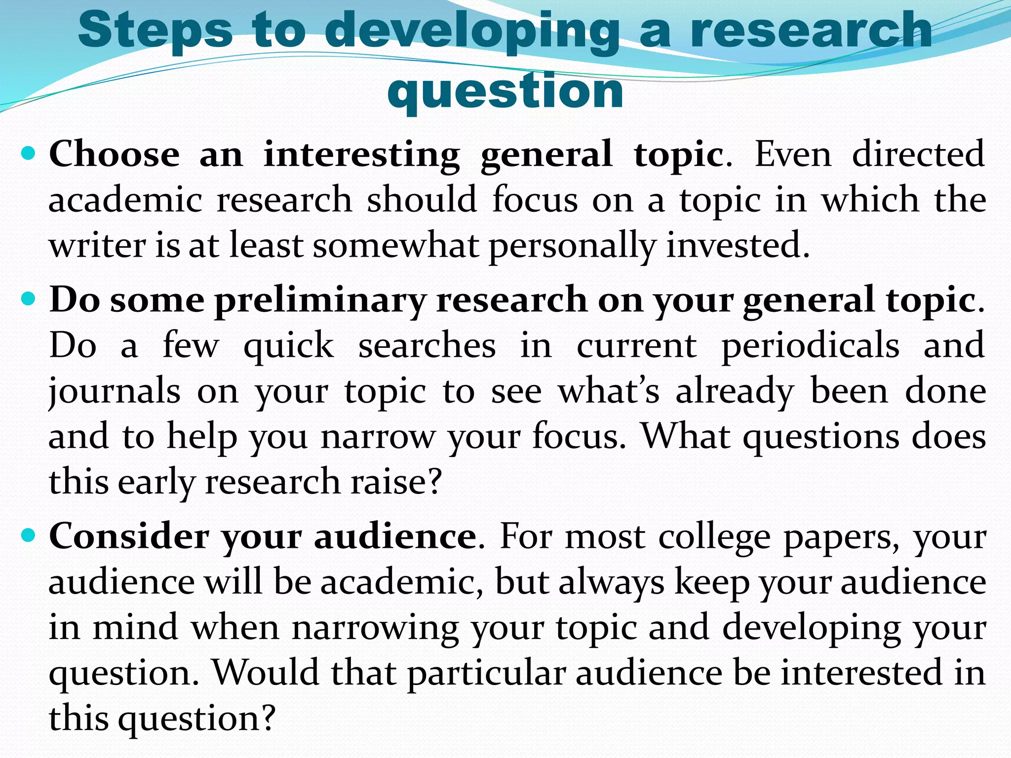 Sources of Research Questions and Formulation of Hypothesis | PPTX