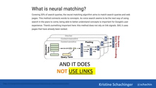 @schachin
Kristine Schachinger
https://www.oncrawl.com/technical-seo/neural-matching-seo-content-creation-rules/
AND IT DOES
NOT USE LINKS
 