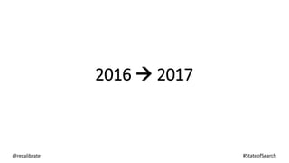 2016  2017
@recalibrate #StateofSearch
 