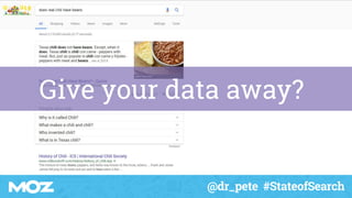@dr_pete #StateofSearch
Give your data away?
 