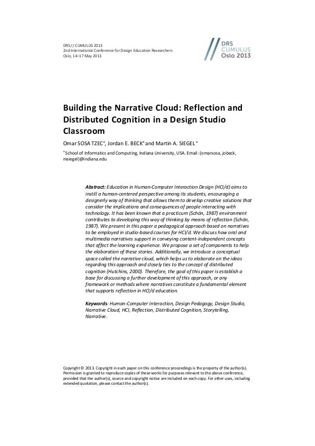 Reflective narrative essay example
