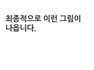 최종적으로 이런 그림이
나옵니다.
 