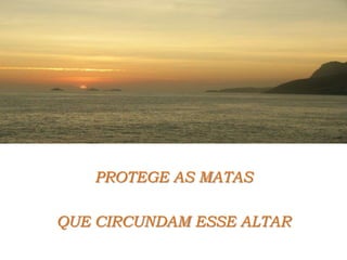 PROTEGE AS MATAS QUE CIRCUNDAM ESSE ALTAR