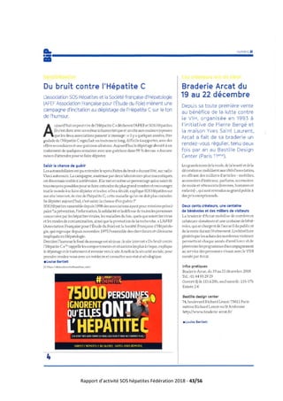 Rapport d’activité SOS hépatites Fédération 2018 - 43/56
 