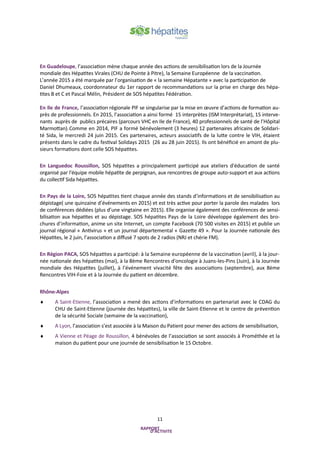 SOS hépatites Fédération Rapport d'Activité 2015