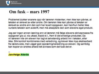 Om fusk – mars 1997 