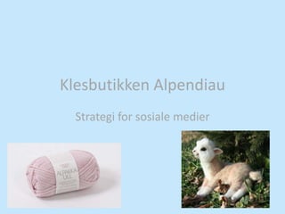 Klesbutikken Alpendiau
Strategi for sosiale medier
 