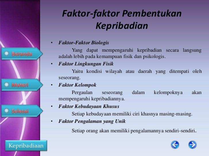 Faktor Yang Mempengaruhi Kepribadian  Berbagi Informasi