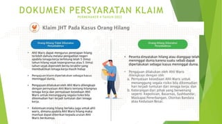 DOKUMEN PERSYARATAN KLAIM
PERMENAKER 4 TAHUN 2022
 