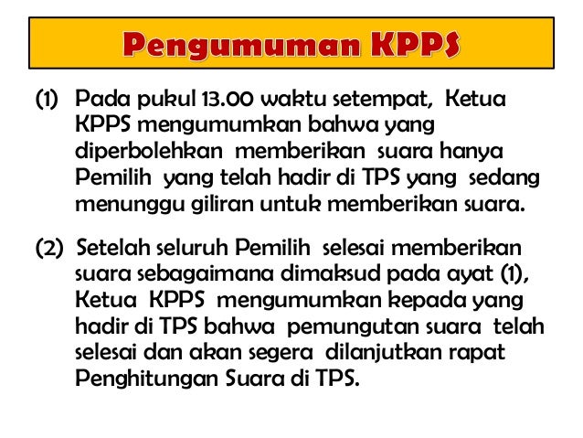 Sosialisasi pembekalan kpps pemilu 2014