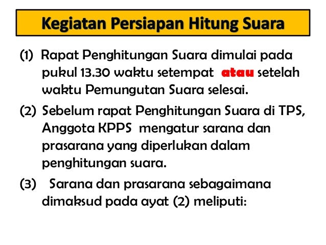 Sosialisasi pembekalan kpps pemilu 2014