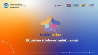 Kementerian Pendidikan,
Kebudayaan, Riset, dan Teknologi
Republik Indonesia
Ekosistem kolaborasi untuk inovasi
 