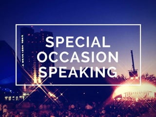 Special Occasion Speech Introduction