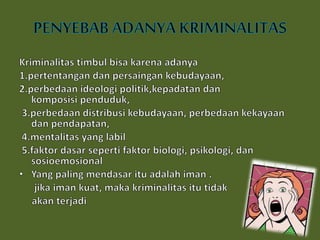 Kriminalitas (Faktor, Solusi, dan Contoh)