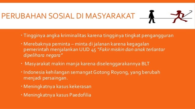 Perubahan Sosial di Masyarakat Presentasi kelas XII IPS