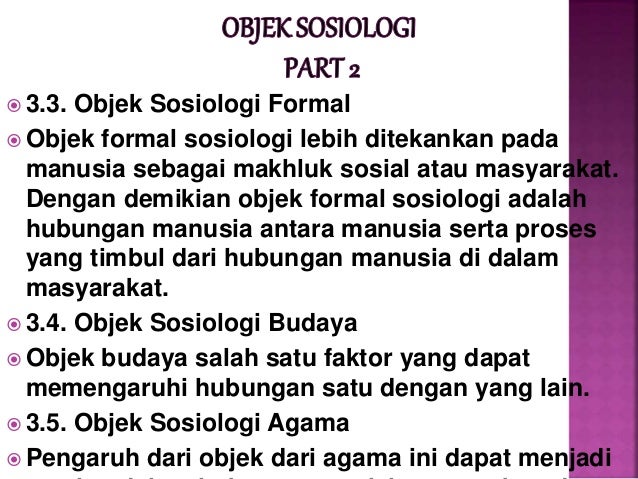 Sosiologi Sosiologi