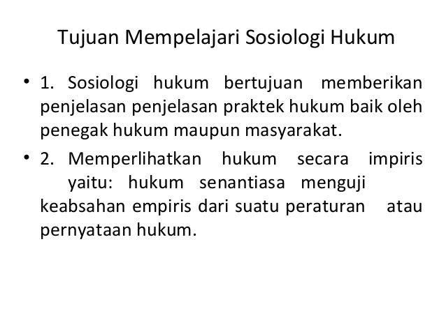 Sosiologi hukum s-1