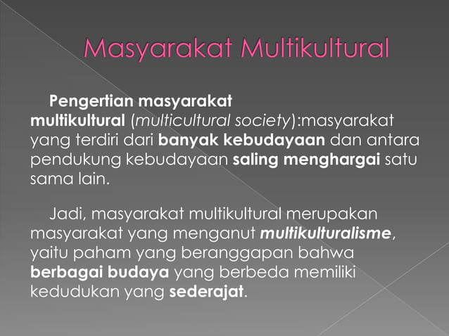 Sosiologi Masyarakat Multikultural Pptx
