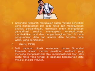 Sosiologi persentasi grounder research | PPT