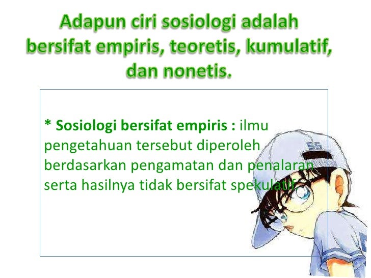 Sosiologi Sebagai Ilmu