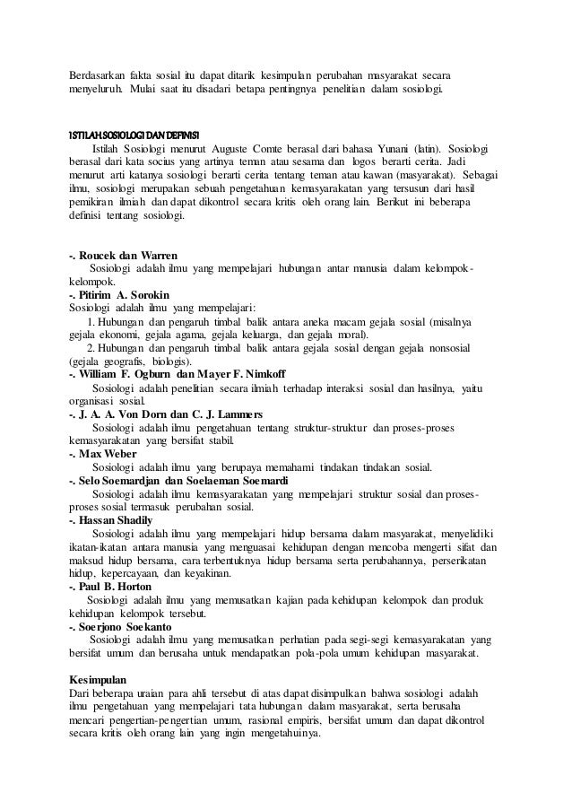 Sosiologi Mengenal Metode Ilmiah Yakni