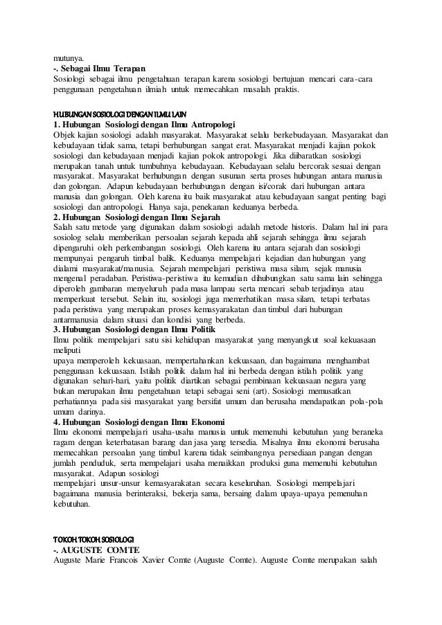 Sosiologi Sebagai Ilmu Dan Metode sosiologi sebagai ilmu dan metode