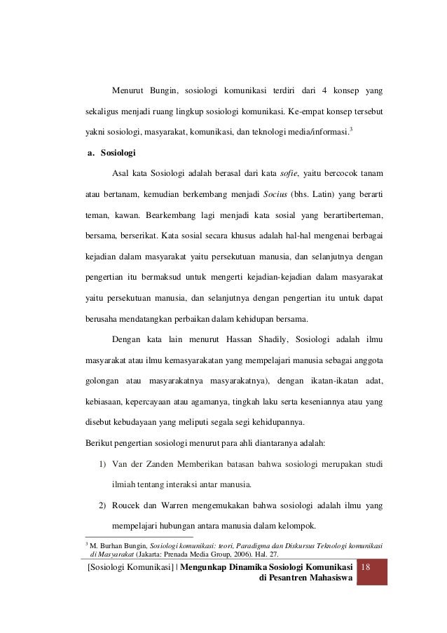 Dinamika Sosiologi Komunikasi Pesantren