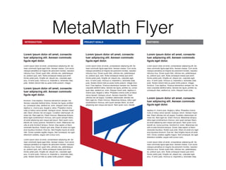 MetaMath Flyer
PROJECT GOALS PARTNERSINTRODUCTION
Lorem ipsum dolor sit amet, consecte-
tuer adipiscing elit. Aenean commodo
ligula eget dolor.
Lorem ipsum dolor sit amet, consectetuer adipiscing elit. Ae-
nean commodo ligula eget dolor. Aenean massa. Cum sociis
natoque penatibus et magnis dis parturient montes, nascetur
ridiculus mus. Donec quam felis, ultricies nec, pellentesque
eu, pretium quis, sem. Nulla consequat massa quis enim.
Donec pede justo, fringilla vel, aliquet nec, vulputate eget,
arcu. In enim justo, rhoncus ut, imperdiet a, venenatis vitae,
justo. Nullam dictum felis eu pede mollis pretium. Integer
tincidunt. Cras dapibus. Vivamus elementum semper nisi. Ae-
nean vulputate eleifend tellus. Aenean leo ligula, porttitor eu,
consequat vitae, eleifend ac, enim. Aliquam lorem ante,
Lorem ipsum dolor sit amet, consecte-
tuer adipiscing elit. Aenean commodo
ligula eget dolor.
dapibus in, viverra quis, feugiat a, tellus. Phasellus viverra
nulla ut metus varius laoreet. Quisque rutrum. Aenean imper-
diet. Etiam ultricies nisi vel augue. Curabitur ullamcorper ult-
ricies nisi. Nam eget dui. Etiam rhoncus. Maecenas tempus,
tellus eget condimentum rhoncus, sem quam semper libero,
sit amet adipiscing sem neque sed ipsum. Nam quam nunc,
blandit vel, luctus pulvinar, hendrerit id, lorem. Maecenas nec
odio et ante tincidunt tempus. Donec vitae sapien ut libero
venenatis faucibus. Nullam quis ante. Etiam sit amet orci eget
eros faucibus tincidunt. Duis leo. Sed fringilla mauris sit amet
nibh. Donec sodales sagittis magna. Sed consequat, leo eget
bibendum sodales, augue velit cursus nunc,
Lorem ipsum dolor sit amet, consectetuer adipiscing elit. Ae-
nean commodo ligula eget dolor. Aenean massa. Cum sociis
natoque penatibus et magnis dis parturient montes, nascetur
ridiculus mus. Donec quam felis, ultricies nec, pellentesque
eu, pretium quis, sem. Nulla consequat massa quis enim.
Donec pede justo, fringilla vel, aliquet nec, vulputate eget,
arcu. In enim justo, rhoncus ut, imperdiet a, venenatis vitae,
Lorem ipsum dolor sit amet, consecte-
tuer adipiscing elit. Aenean commodo
ligula eget dolor.
Lorem ipsum dolor sit amet, consectetuer adipiscing elit. Ae-
nean commodo ligula eget dolor. Aenean massa. Cum sociis
natoque penatibus et magnis dis parturient montes, nascetur
ridiculus mus. Donec quam felis, ultricies nec, pellentesque
eu, pretium quis, sem. Nulla consequat massa quis enim.
Donec pede justo, fringilla vel, aliquet nec, vulputate eget,
arcu. In enim justo, rhoncus ut, imperdiet a, venenatis vitae,
justo. Nullam dictum felis eu pede mollis pretium. Integer
Lorem ipsum dolor sit amet, consecte-
tuer adipiscing elit. Aenean commodo
ligula eget dolor.
tincidunt. Cras dapibus. Vivamus elementum semper nisi.
Aenean vulputate eleifend tellus. Aenean leo ligula, porttitor
eu, consequat vitae, eleifend ac, enim. Aliquam lorem ante,
dapibus in, viverra quis, feugiat a, tellus. Phasellus viverra
nulla ut metus varius laoreet. Quisque rutrum. Aenean imper-
diet. Etiam ultricies nisi vel augue. Curabitur ullamcorper ult-
ricies nisi. Nam eget dui. Etiam rhoncus. Maecenas tempus,
tellus eget condimentum rhoncus, sem quam semper libero,
sit amet adipiscing sem neque sed ipsum. Nam quam nunc,
blandit vel, luctus pulvinar, hendrerit id, lorem. Maecenas nec
odio et ante tincidunt tempus. Donec vitae sapien ut libero
venenatis faucibus. Nullam quis ante. Etiam sit amet orci eget
eros faucibus tincidunt. Duis leo. Sed fringilla mauris sit amet
nibh. Donec sodales sagittis magna. Sed consequat, leo eget
bibendum sodales, augue velit cursus nunc,
Lorem ipsum dolor sit amet, consectetuer adipiscing elit. Ae-
nean commodo ligula eget dolor. Aenean massa. Cum sociis
natoque penatibus et magnis dis parturient montes, nascetur
ridiculus mus. Donec quam felis, ultricies nec, pellentesque
eu, pretium quis, sem. Nulla consequat massa quis enim.
Donec pede justo, fringilla vel, aliquet nec, vulputate eget,
arcu. In enim justo, rhoncus ut, imperdiet a, venenatis vitae,
justo. Nullam dictum felis eu pede mollis pretium. Integer
Lorem ipsum dolor sit amet, consecte-
tuer adipiscing elit. Aenean commodo
ligula eget dolor.
Lorem ipsum dolor sit amet, consectetuer adipiscing elit. Ae-
nean commodo ligula eget dolor. Aenean massa. Cum sociis
natoque penatibus et magnis dis parturient montes, nascetur
ridiculus mus. Donec quam felis, ultricies nec, pellentesque
eu, pretium quis, sem. Nulla consequat massa quis enim.
Donec pede justo, fringilla vel, aliquet nec, vulputate eget,
arcu. In enim justo, rhoncus ut, imperdiet a, venenatis vitae,
justo. Nullam dictum felis eu pede mollis pretium. Integer tinci-
dunt. Cras dapibus. Vivamus elementum semper nisi. Aenean
vulputate eleifend tellus. Aenean leo ligula, porttitor eu, conse-
quat vitae, eleifend ac, enim. Aliquam lorem ante, dapibus in,
viverra quis, feugiat a, tellus. Phasellus viverra nulla ut metus
varius laoreet. Quisque rutrum. Aenean imperdiet. Etiam
ultricies nisi vel augue. Curabitur ullamcorper ultricies nisi.
Nam eget dui. Etiam rhoncus. Maecenas tempus, tellus eget
condimentum rhoncus, sem quam semper libero, sit amet
adipiscing sem neque sed ipsum. Nam quam nunc, blandit
 