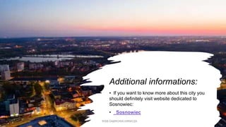 Additional informations:
• If you want to know more about this city you
should definitely visit website dedicated to
Sosnowiec:
• Sosnowiec
WSB DĄBROWA GRNICZA
 