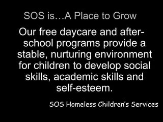 Sos Program Documents Sos Presentation Short Version | PPT