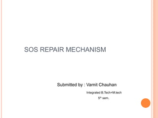SOS REPAIR MECHANISM
Submitted by : Varnit Chauhan
Integrated B.Tech+M.tech
5th sem.
 