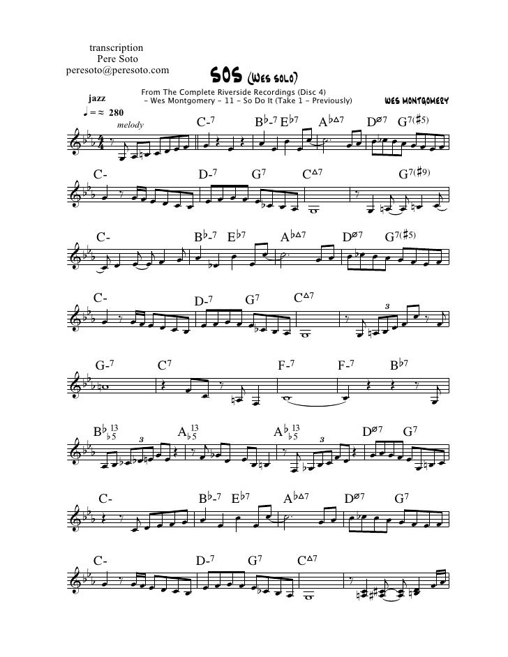 sos transcription sandu lead sheet