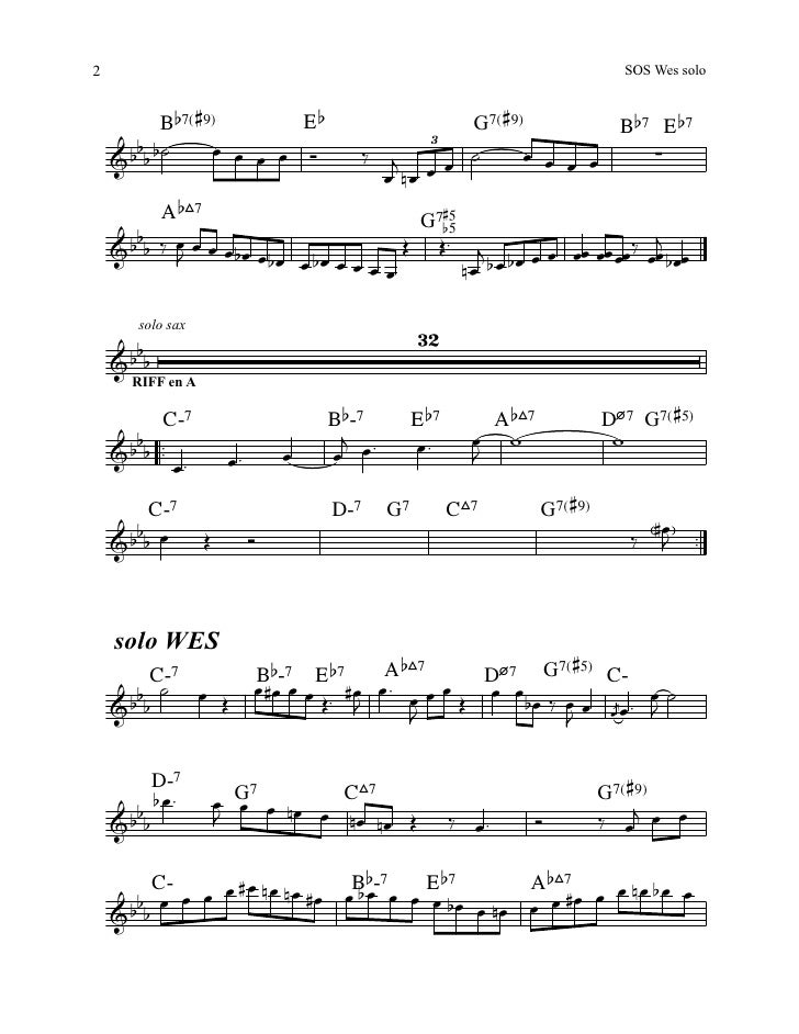 sos transcription sandu lead sheet