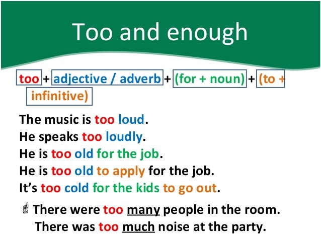 So - Such Too - Enough