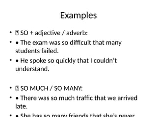 Mastering 'So' and 'Such' in English Grammar: Expressing Results and ...