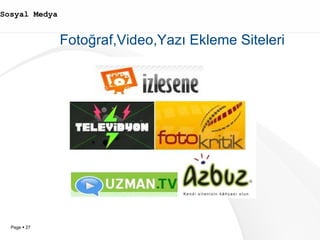 Sosyal Medya   Fotoğraf,Video,Yazı Ekleme Siteleri 