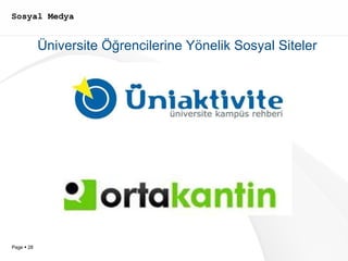 Sosyal Medya   Üniversite Öğrencilerine Yönelik Sosyal Siteler 