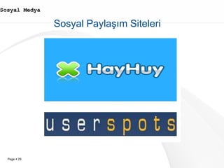 Sosyal Medya   Sosyal Paylaşım Siteleri 