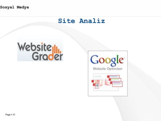 Sosyal Medya   Site Analiz 