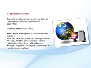 Bölüm 2 İnternet üzerinde markalaşmanın ve etkili bir e-maketing’in yolları nelerdir?