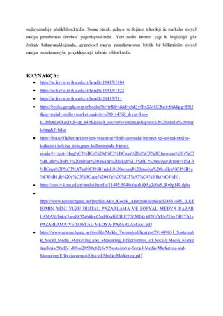 Sosyal medya pazarlaması | PDF