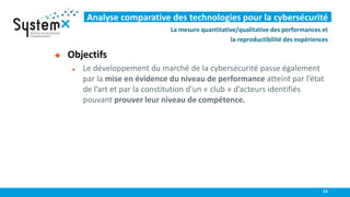 Analyse comparative des technologies pour la cybersécurité
 Objectifs
 Le développement du marché de la cybersécurité pa...