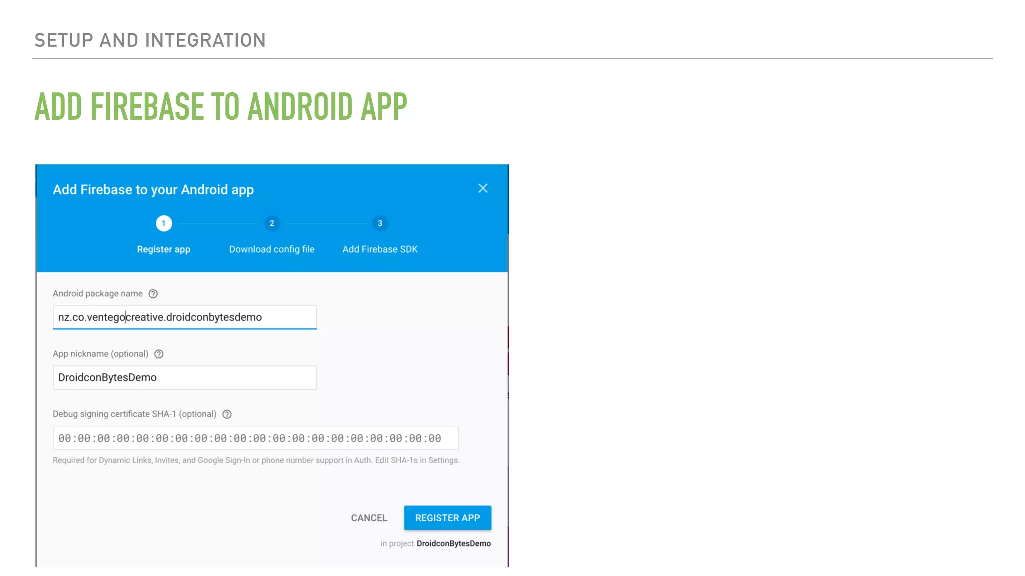 SETUP AND INTEGRATION ADD FIREBASE TO ANDROID APP 