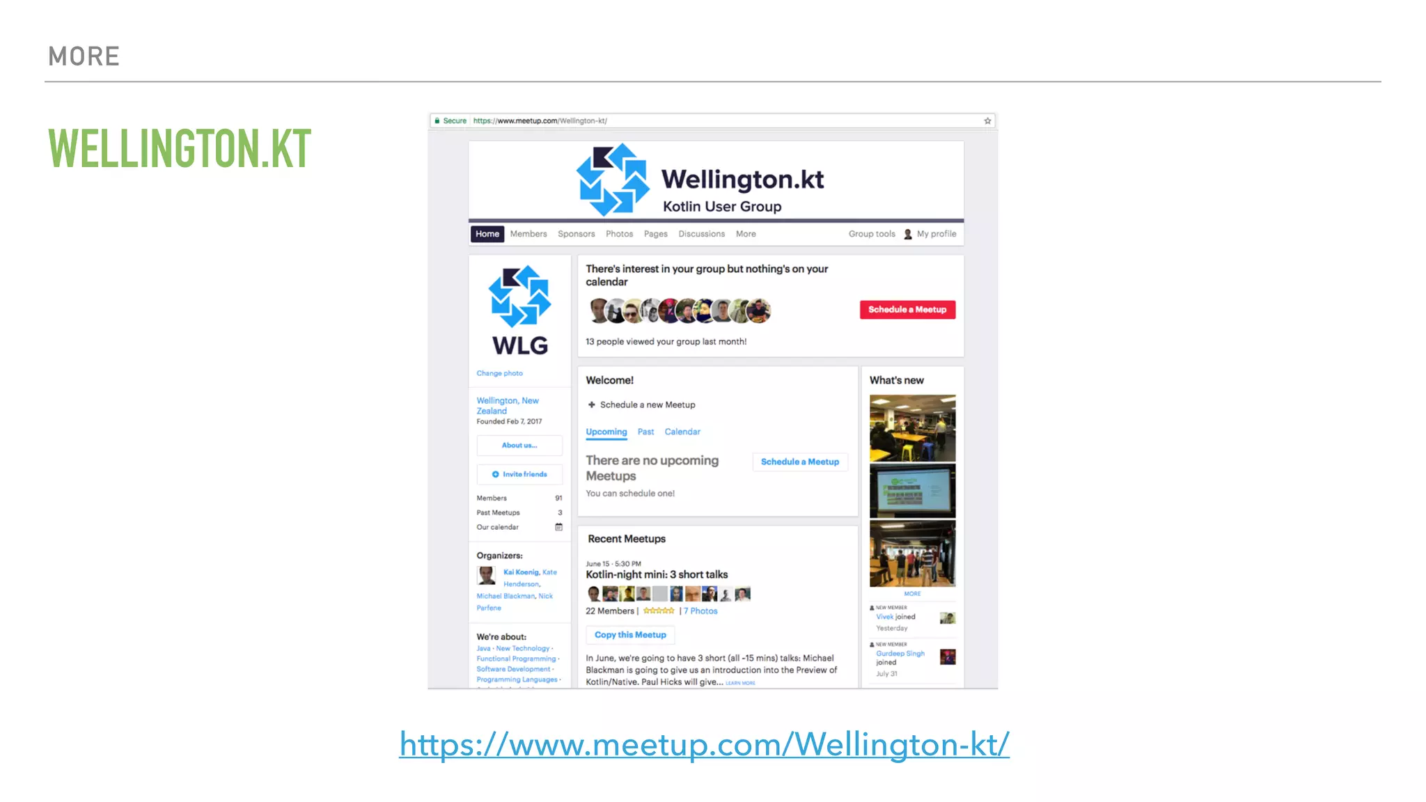 MORE WELLINGTON.KT https://www.meetup.com/Wellington-kt/ 