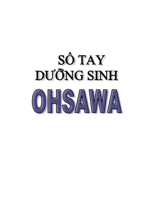 Số tay Dưỡng Sinh - Thực Dưỡng - Ohsawa - Thầy Thích Tuệ Hải