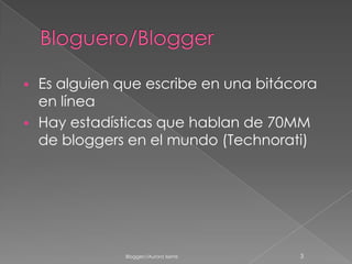 Es un servicio para crear y publicar una bitácora en línea