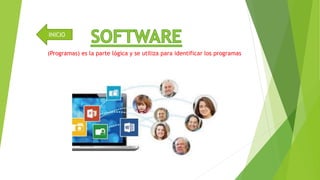 INICIO 
(Programas) es la parte lógica y se utiliza para identificar los programas 
 