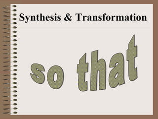 Synthesis & Transformation
 