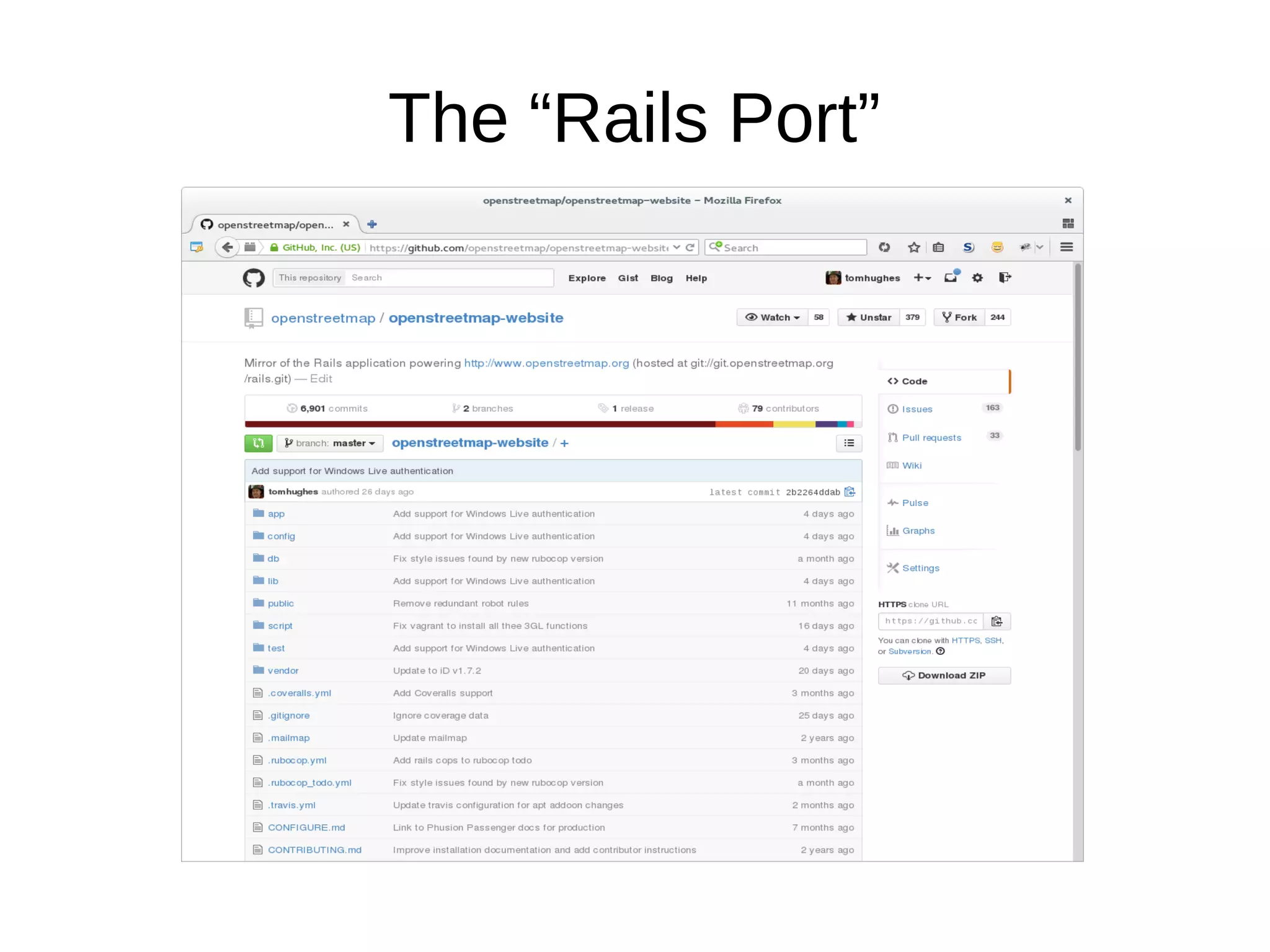 The “Rails Port”
 