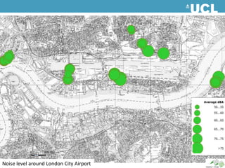 Noise level around London City Airport